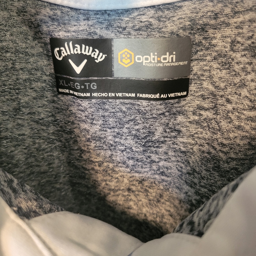 Callaway Opti-Dry Golf Polo Men's Size XL Navy and Gray - Picture 4 of 4